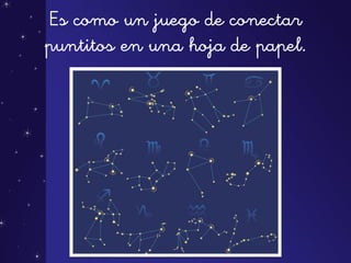 Es como un juego de conectar
puntitos en una hoja de papel.
 