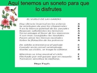 Aquí tenemos un soneto para que lo disfrutes 