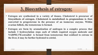 Estrogen and its synthesis