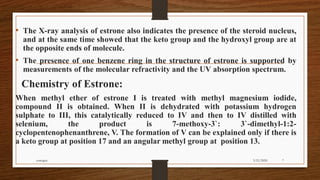 Estrogen and its synthesis
