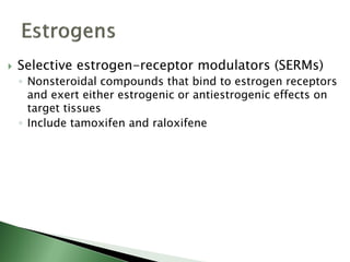 Estrogens and androgens - Pharmacology | PDF