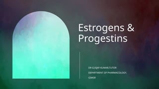 Comprehensive Overview of Estrogens and Progestins in Pharmacology | PPTX