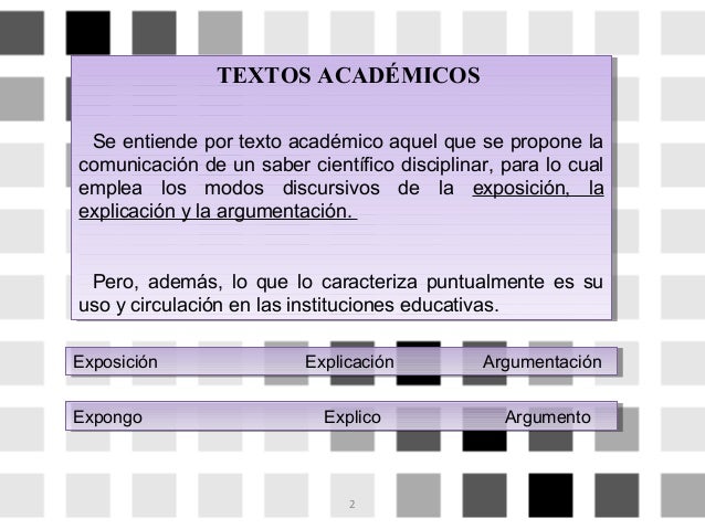 Estructura de los textos académicos