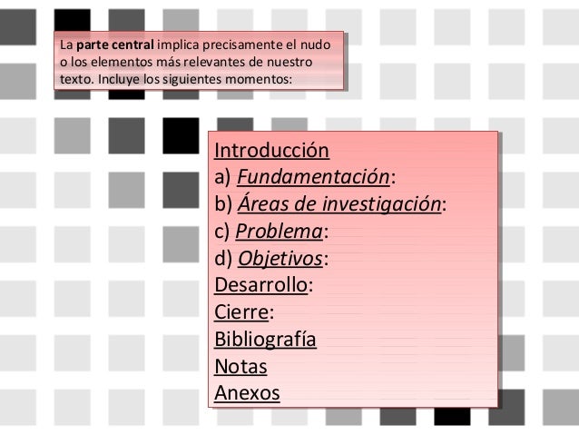 Estructura de los textos académicos