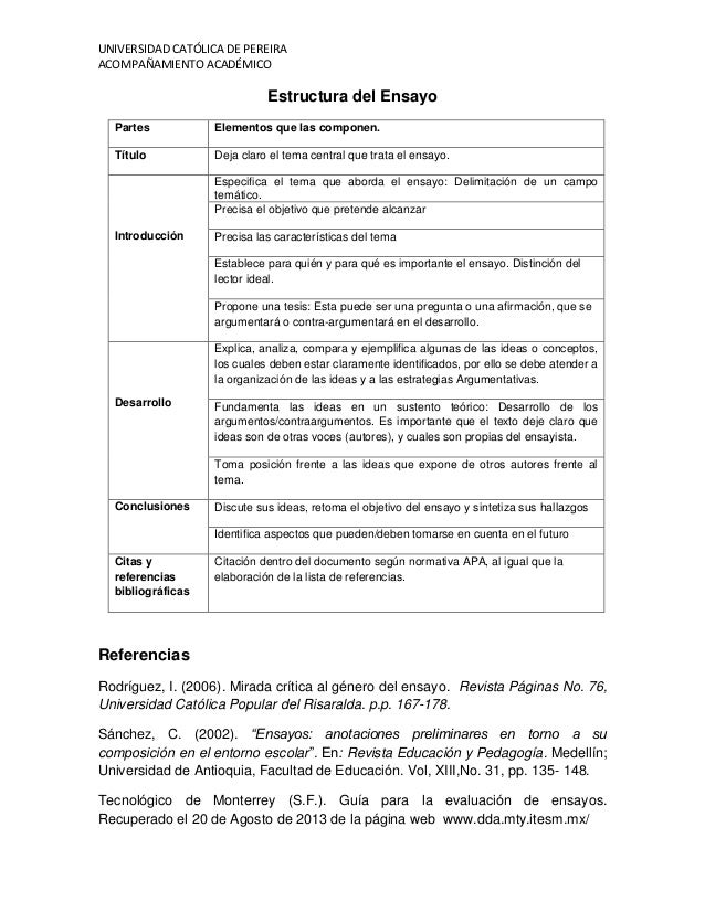Estructura delensayo..