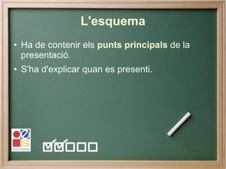 Estructura d'una presentació