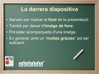 Estructura d'una presentació