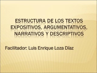 Facilitador: Luis Enrique Loza Díaz 