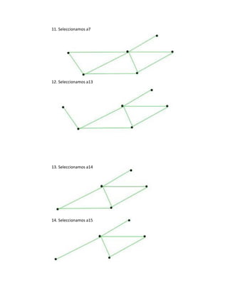 11. Seleccionamos a7
12. Seleccionamos a13
13. Seleccionamos a14
14. Seleccionamos a15
 