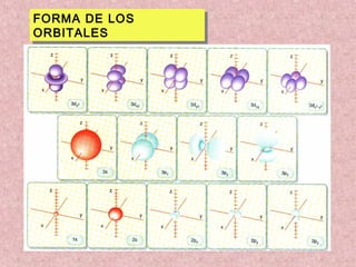 FORMA DE LOS
FORMA DE LOS
ORBITALES
ORBITALES

 