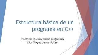 Estructura básica de un
programa en C++
 
