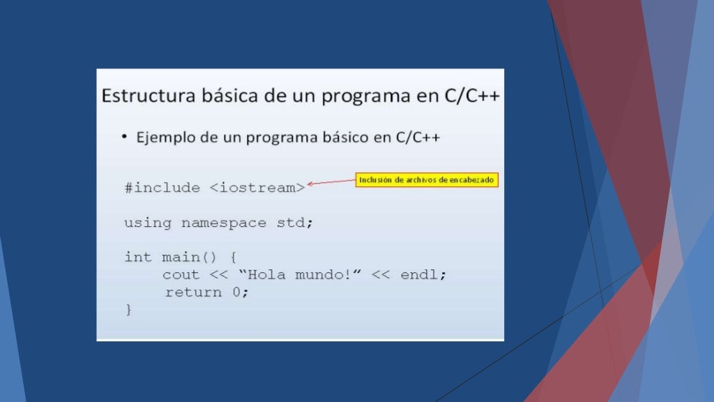 Estructura basica de un programa en C++