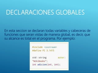 ESTRUCTURA BASICA PARA C++ | PPTX