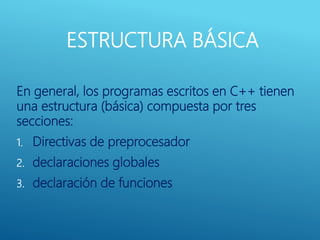 ESTRUCTURA BASICA PARA C++ | PPTX