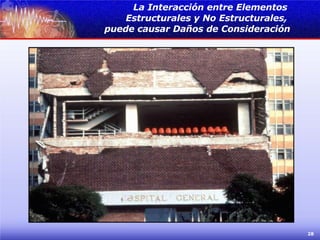 La Interacción entre Elementos  Estructurales y No Estructurales,  puede causar Daños de Consideración 