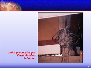 Daños producidos por Carga Axial en Columna. 