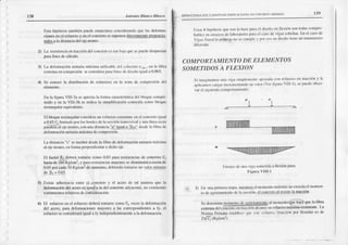 ll8 Atthútio IIarco l asco trslRljc-Tt¡R?( ro| Í l)|sl:o D 1-r9
2)
r)
4)
Estahi¡tt¡rsistünbi¿npucdcenuncirusc
considlrando
quc lrs dcfon¡l.,¡-
cioncscnel rcl¡c¡zo y cncl coflcrcloscsu¡)oeo dúecliunc|lteDroporcii)
nales
¡i¡¡rdisLlnciade¡eje
neuÍo.
La rcsisrclcir
cn(r¡ccittrdclco¡rcrclt)c|
ll|¡¡h:rtrqt|cscf'ucdc
dcstlrcci.!¡
lara fi¡rcsdecÍlculo.
l.:rJ(.n,nIr(r,||
utrr¡nrii
r¡rji-iIrx
utih/:rl'lr
,l l .' 'r(r{k¡c
-
. ljn lirlihr¡
cxrcnri coconrlrrcsión
scconsidcrir
pnft lints dcdisctloigud¡0.001.
Sc con(rc la distribucirhdc eslücrzos
cn lu 7]n|ndL corrrprcsilídcl
Er la fiSur¿
Vlll'3a se¡prcci¿la fonnacuaclcrísti.:r
ilcl bl(4uccompri-
midoy cn la Vlll'3b sc in¡.lica
h si¡nplilicación
cooocidrcotr'obl(4uc
fecL:!rguLú
cquiv¿lcntc.
Ill blquc rcct¿nsu
l¡r considcn
uncs[ucr¿o
consl¡r
lc cnclconcrclo
i-lurl
a0.85l'! ¡nritidofx)rlosbordcs
dc¡r scccir'irr
l!:ürslcrsJy unalÍrc¡ rccltr
prñ¡ii al cjenculro,
ctrnu ¡rdist¡nci¡ a isuala "Ulc"dcsd!l:rlihft dc
dcfonnació¡r
unit¡ri¡¡ráritn¡dcü)n{ríjsió¡.
s)
ó)
L¡ dir¡nci¡ "c'sc rncdirá
desdc
In libñrdcdcfor¡n¡ción
üoiLri¡ míima
alejcncutro,
cr fofl¡npcrpcndiculúa
dichoeje.
Dl facrorPr dcber¡itonurs! como 0.85 párarcsitcnci$ dc cl)¡rcrcto[c
lnsrr dc fÓ-Kg/cml, y pararcsistcncins
rnayorcs
scdismnruirá
a rnzLin
de
0.05fx)rclda70Kg/cmrdeauniento,
rlcbicttdo
(or ¡rscunv:doltnínim!
:de
fu=!6s.
Iixistc ¡dhcrenci¡ ertrc c.l-concrco y cl accro dc td nlaneraquc la
defonn¡ció¡ dcl ¡ccro e{ igujth l¡l dcl concrcto¡dy¡ccnlc, rrocxisticDdo
coninicniosrelxtivos
decofsidcracirtr.
El csfucr¿ocr cl rcfücrz(]debcriitonúsc co¡noq vcccsla dcfofln¡ción
dcl accro; p¡ra dcfon aci{trcs m{yores a las coficspo dicnlcs ¿ fy, cl
esfucrzoseconsiderál iguala fy indef'€ndicniemente
a la dcform¿(nin.
li[N 6 ]if¡itcis quc s(nrlil btrcFLr¡ el discñocn llcxi(tr lon t(xLlts
c(nnpr)
h¡hlcs cn e sitlos dc lxb()rrbrio prrrrcl c¡o de vigtrscsblk.|s En el c¡sr)dc
tigiN l'árcd h nrnncr¡ n{}c cor¡rflcr- l¡Ú cso sü {liscñt'lierrcur trrltrrnicr)lo
COMPORT'AM
IENTODE EI-EMENTOS
SOMETIDOSA FLEXION
Si nnrsnr¡¡rrüs
utrirlis¡r sirllplcrlrcrrlc
rp(ly¡(f¡co rc!ucr¿o
en Itircciltry Ic
¡rtlir¡nrt)s
lxrg¡s rrrircrllcDlx¡rd,)
srrvrl')r(Ver l¡-!u'tr
VIII_1)sclucdcohscF
v¡úcl siguicstc
co tf¡Jrhnr¡cn():
r)
ll')siyod¡junirvi-qa
somelid:r
¡ tlcxnlnnura
t i,.¡ura
VllI-l
Uo üonltrinrcr¡ctrfri|.
r!li!q-lrí!!
cl nü¡ncolo
nlihirnotlocxc€daclmunso-
t{)dc¡.lricr üic|l!){lch secciúo,
cl collcrcosírcsiste
lx tracciólr'
sc dcíon"'xllM!ltl:.!M+!+irr!r L,lrn"rrr.
nr"(íilh quclr frt'r:r
ex|felrudL:lcorrLTlrl,r(t¡
lr¡l((nr¡rlrxllcc
rlt¡ucr¡rolrr:rxl¡no¡csittrntt
L¡
Nonrú Pcru¡nrcstahlccc
ttrrttlL csl¡cr1! (kacci(irfx)rllcxión)cs de
2Vt'.(Ke/cn'r)
 