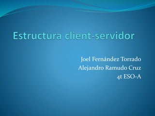 Joel Fernández Torrado
Alejandro Ramudo Cruz
4t ESO-A
 