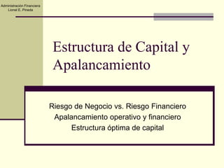 Estructura de Capital y Apalancamiento | PDF