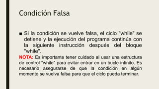 Estructura de Control While | PPTX