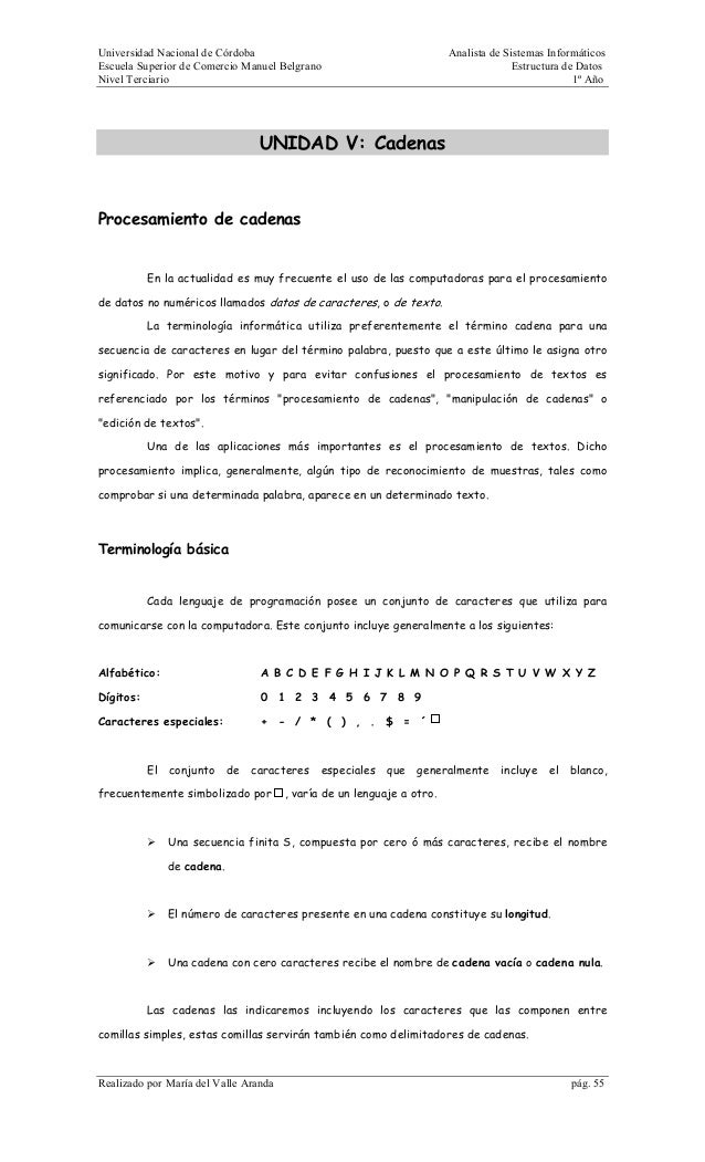 Estructura de datos año 2013