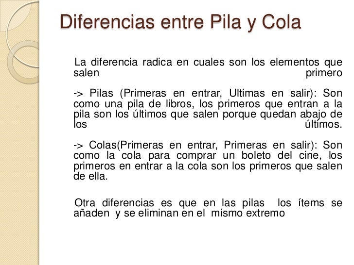 Estructura de datos lista, pilas y colas