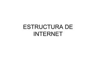 ESTRUCTURA DE INTERNET 