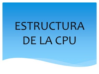 ESTRUCTURA
DE LA CPU
 
