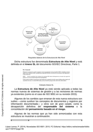 Estructura de la norma iso 9000 de 2015 | PDF