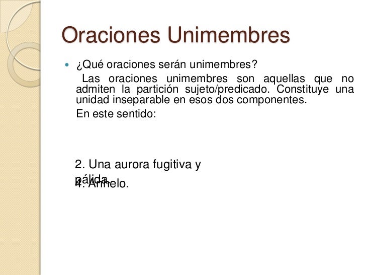 Estructura de la oración