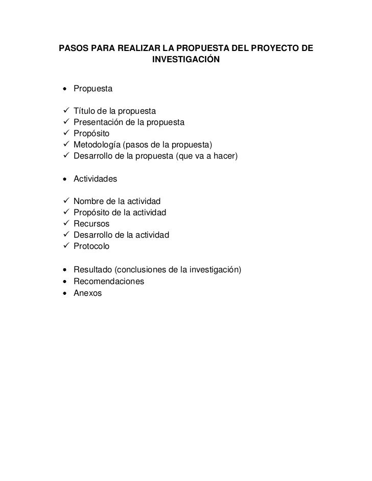 Estructura de la propuesta