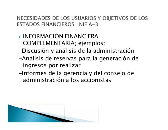 Estructura de las nif
