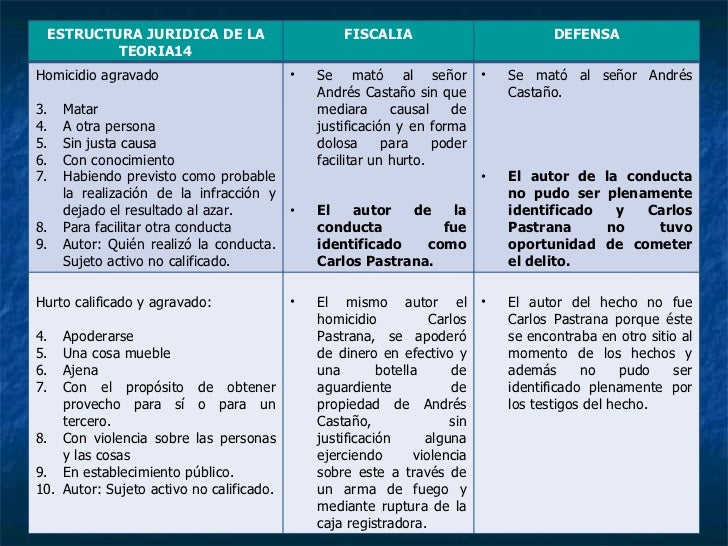 Ejemplo de teoria del caso de homicidio_teorias