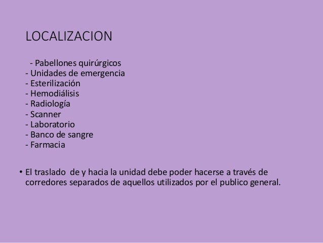 Estructura de la unidad de cuidados intensivos
