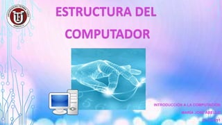 ESTRUCTURA DEL
COMPUTADOR
INTRODUCCIÓN A LA COMPUTACIÓN
MARÍA JOSÉ ABELLO
25.474.651
 