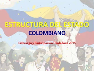 ESTRUCTURA DEL ESTADO 
COLOMBIANO 
Liderazgo y Participación Ciudadana 2015 
 