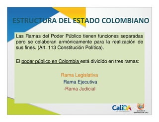 ESTRUCTURA del estado colombiano y estrc | PDF