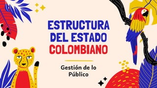 ESTRUCTURA
DEL ESTADO
Gestión de lo
Público
COLOMBIANO
 