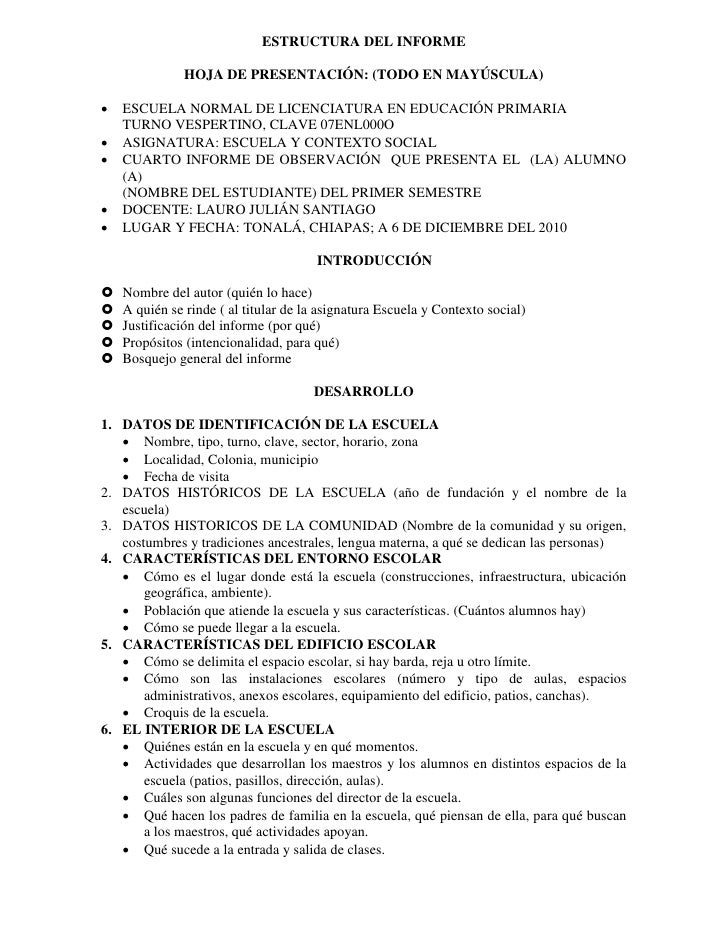 Ejemplo De Informe De Visita A Una Escuela Primaria De | estructura del informe de visita guiada Ejemplo De Informe De Visita A Una Escuela Primaria De | estructura del informe de visita guiada