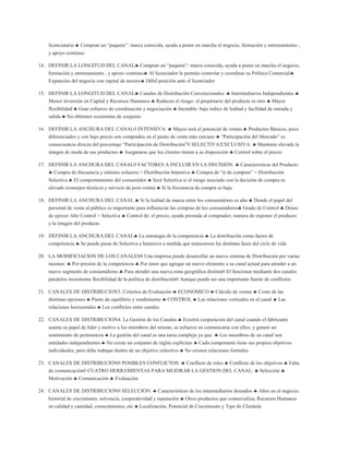 Estructura delos canales del mercado