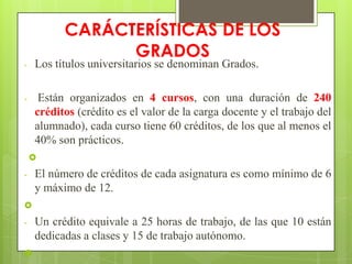 Estructura de los ciclos superiores y los grados | PPTX
