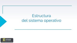 Estructura
del sistema operativo
 