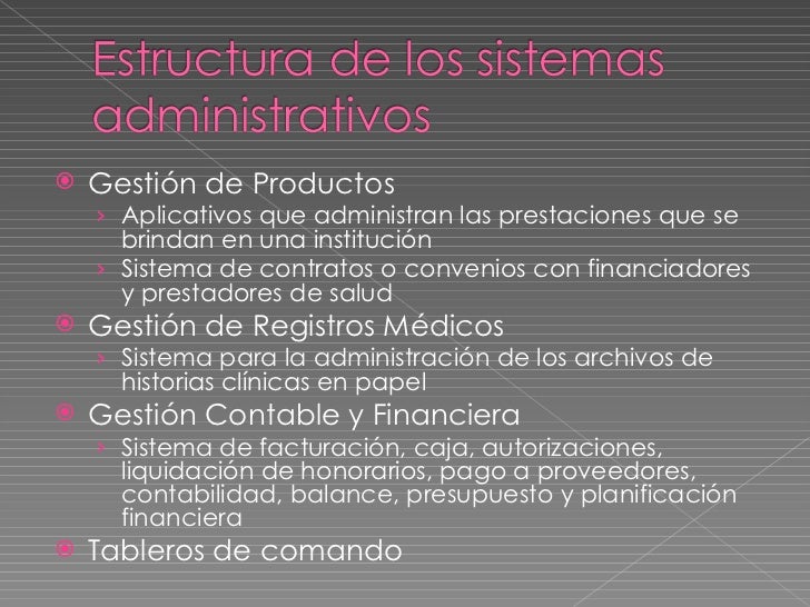 Estructura de los sistemas administrativos