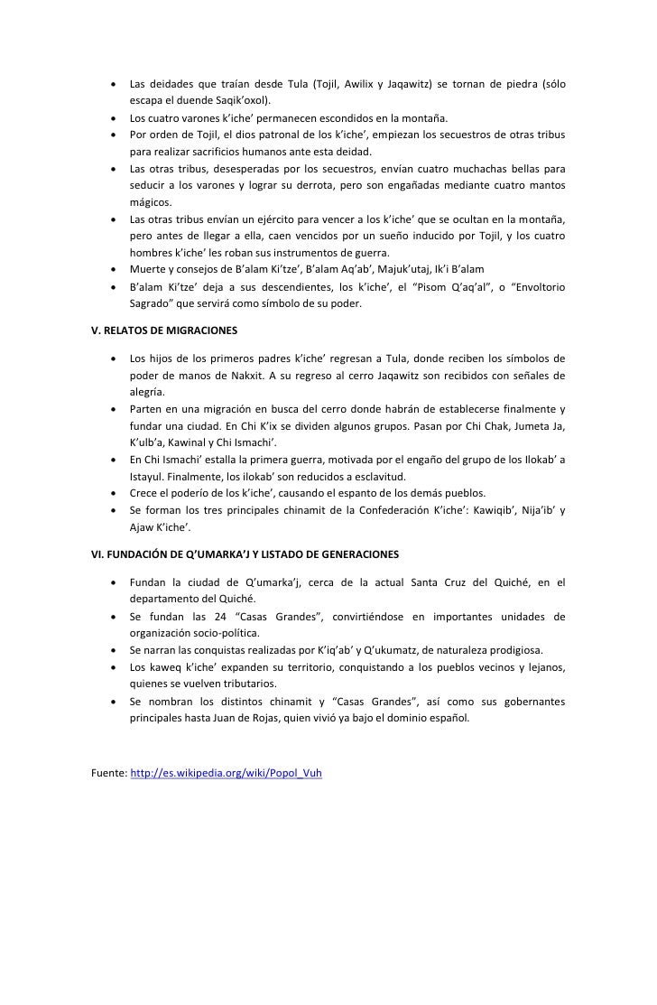 Estructura Del Popol Vuh