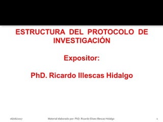 06/06/2017 1Material elaborado por: PhD. Ricardo Eliseo Illescas Hidalgo
 