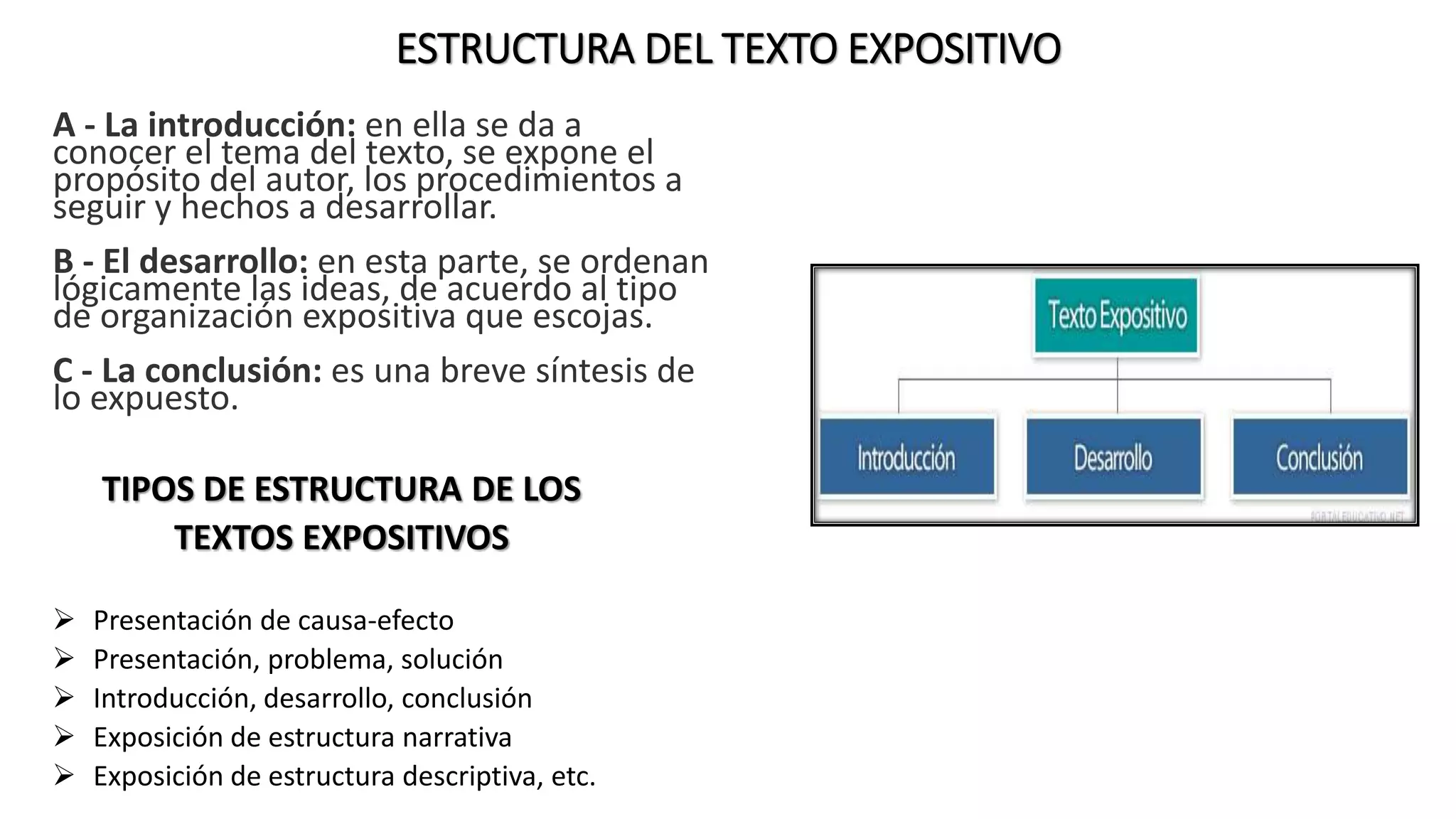 Estructura del texto expositivo | PPTX