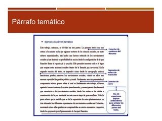 Párrafo temático
 