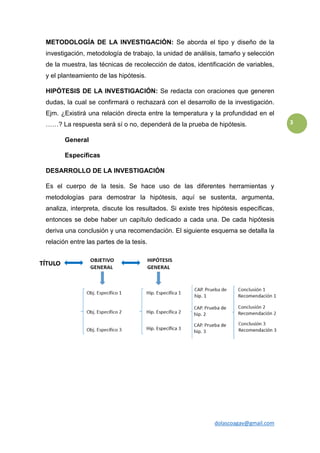 Estructura de un proyecto de tesis | PDF