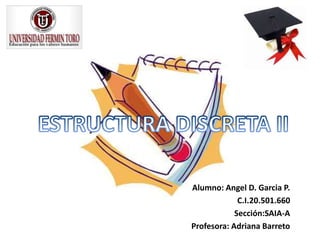 Alumno: Angel D. Garcia P.
C.I.20.501.660
Sección:SAIA-A
Profesora: Adriana Barreto
 