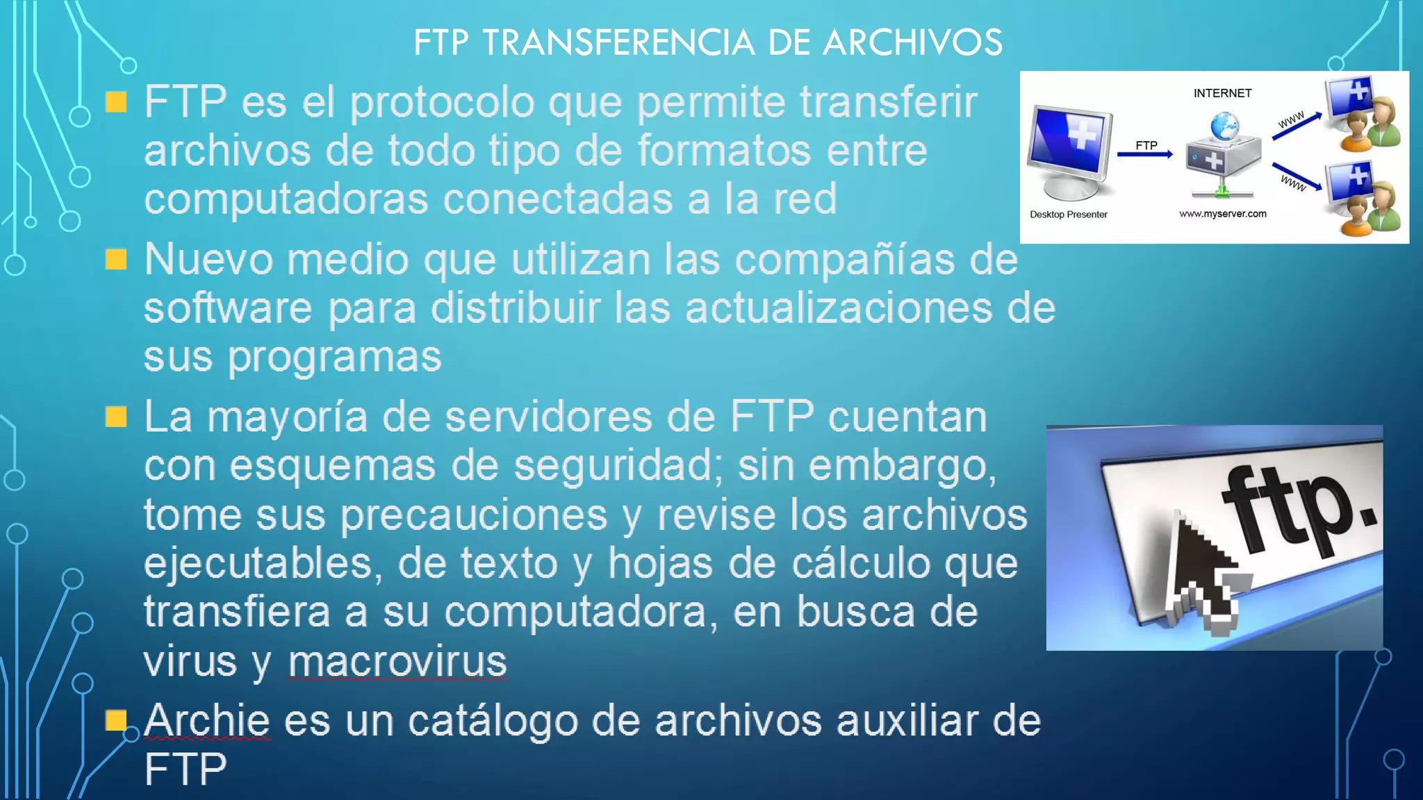 FTP TRANSFERENCIA DE ARCHIVOS
 